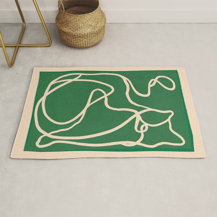 Abstract Line Art Cat 10 Rug Gallery Image 1