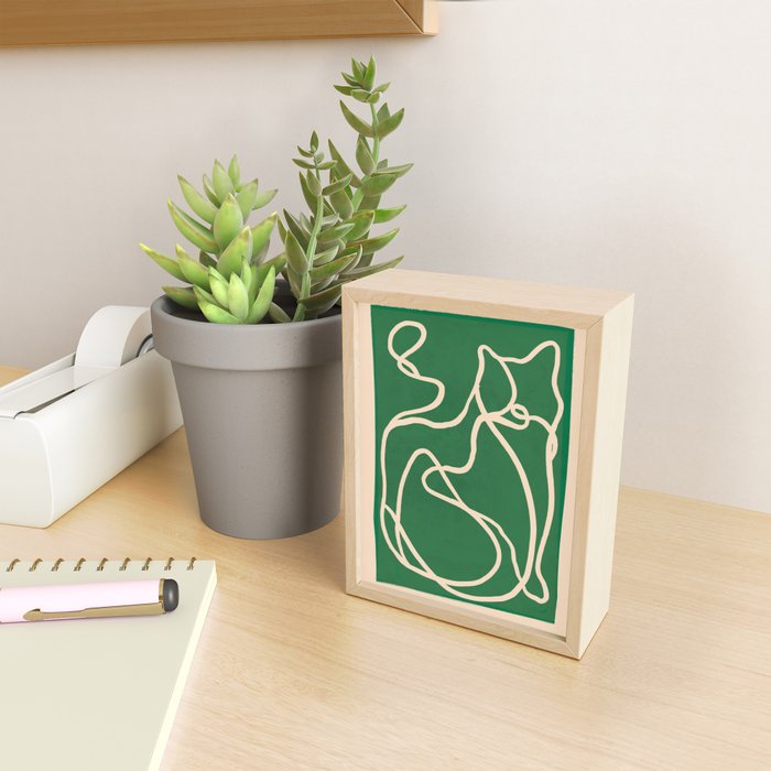 Abstract Line Art Cat 10 Mini Art Print Gallery Image 2