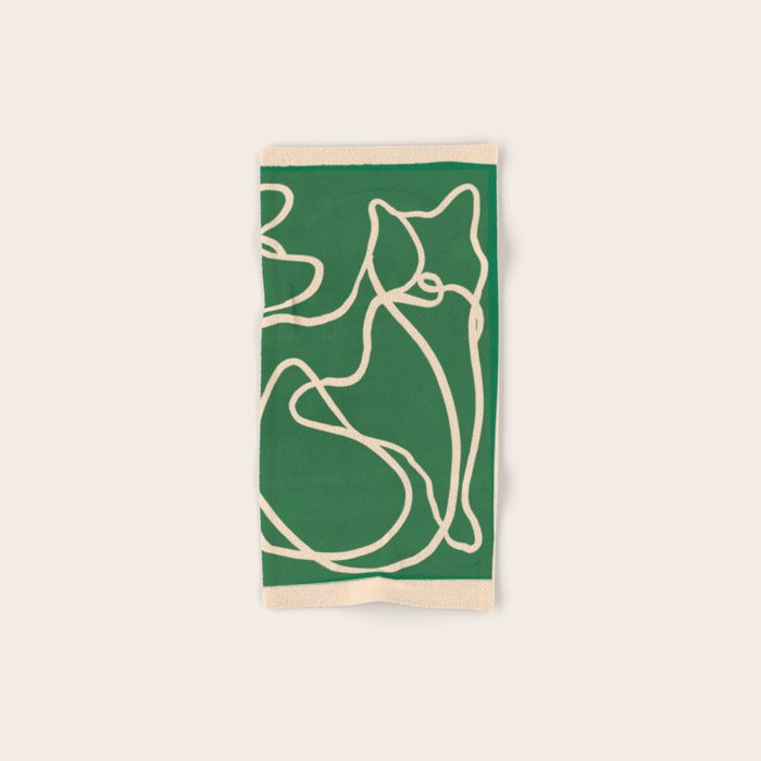 Abstract Line Art Cat 10 Bath Towel Gallery Image 1