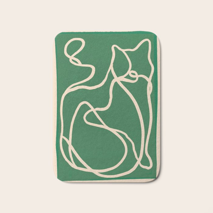 Abstract Line Art Cat 10 Bath Mat Gallery Image 1