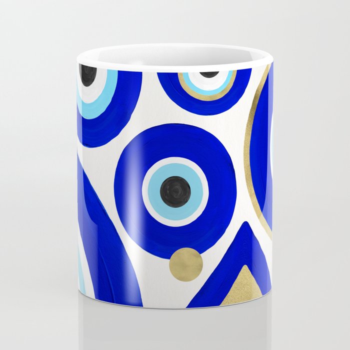 Evil Eye Charms on White Coffee Mug Gallery Image 4