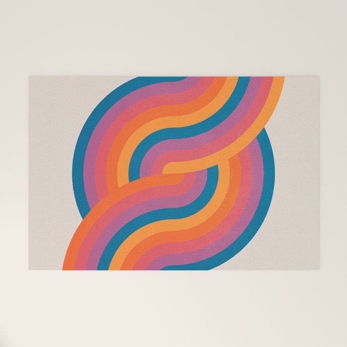 Vintage California Sun: Sacred Geometry Edition Welcome Mat Gallery Image 1