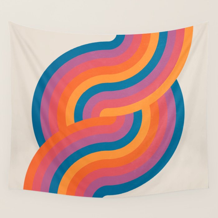 Vintage California Sun: Sacred Geometry Edition Wall Tapestry Gallery Image 1