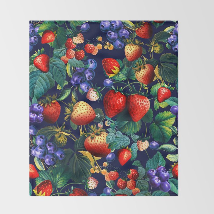 Strawberry Fields Forever II  Throw Blanket Gallery Image 2
