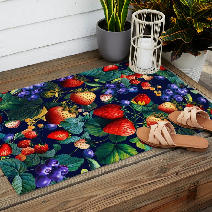 Strawberry Fields Forever II  Outdoor Rug Gallery Image 2