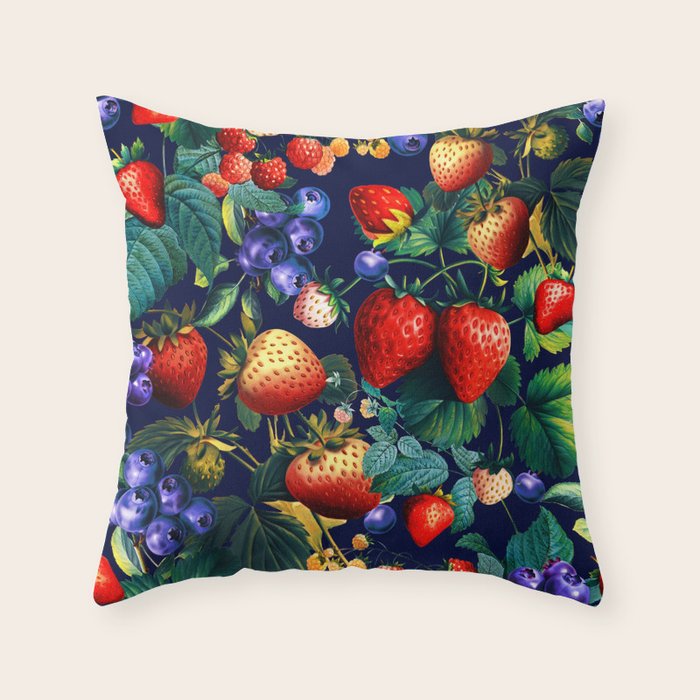 Strawberry Fields Forever II  Throw Pillow Gallery Image 6