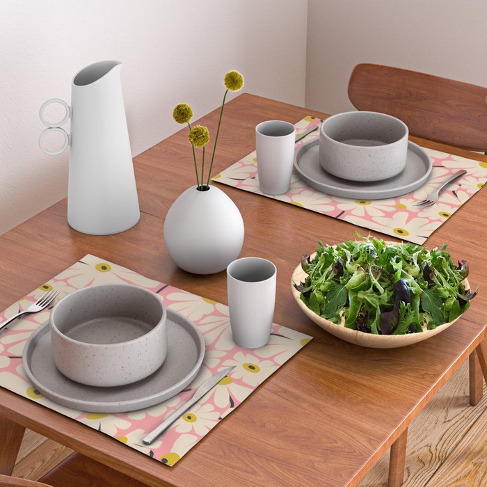 Daisy fresh 2 - pink Placemat Gallery Image 2