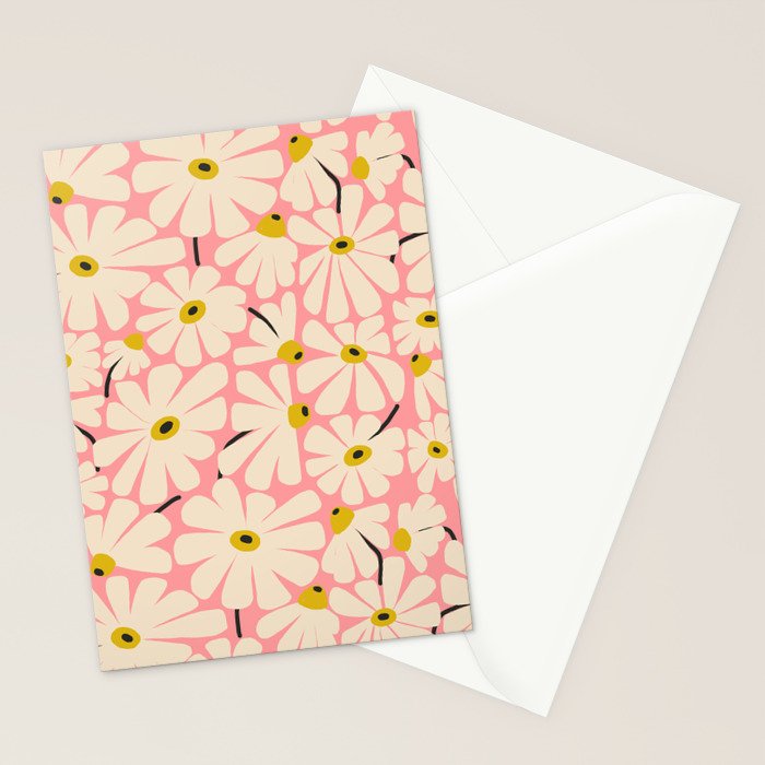Daisy fresh 2 - pink Stationery Card Gallery Image 2