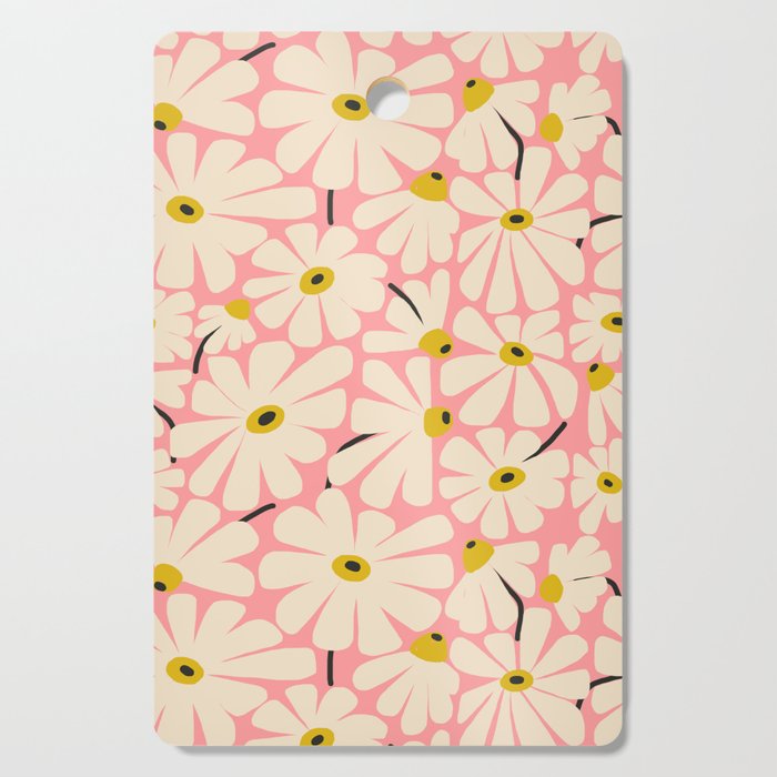 Daisy fresh 2 - pink Cutting Board Gallery Image 1