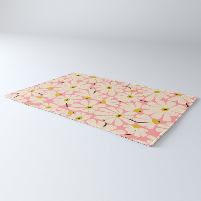 Daisy fresh 2 - pink Rug Gallery Image 3