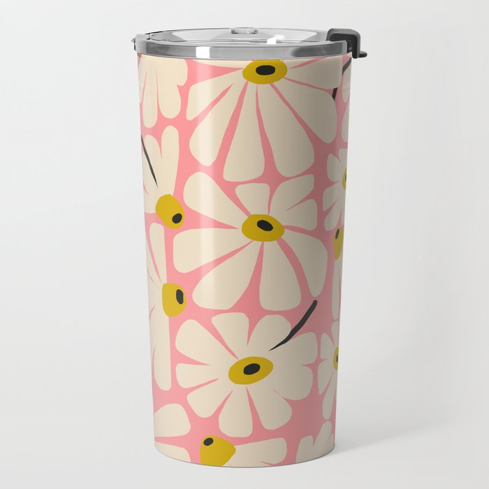 Daisy fresh 2 - pink Travel Mug Gallery Image 2