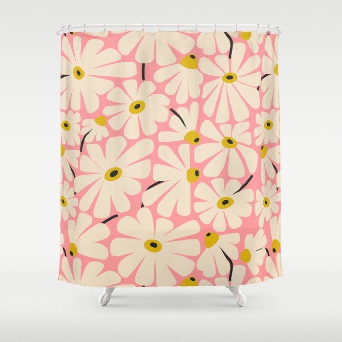 Daisy fresh 2 - pink Shower Curtain Gallery Image 1