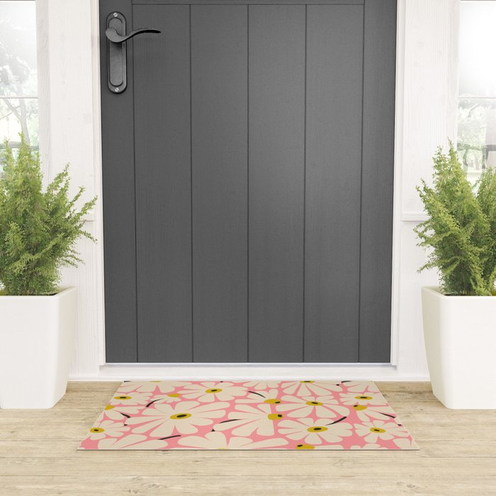 Daisy fresh 2 - pink Welcome Mat Gallery Image 3