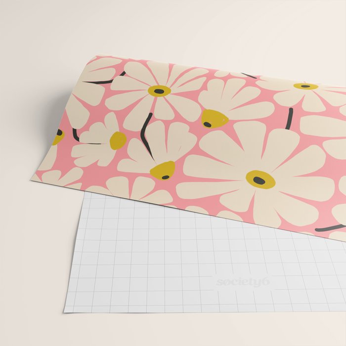 Daisy fresh 2 - pink Wrapping Paper Gallery Image 2