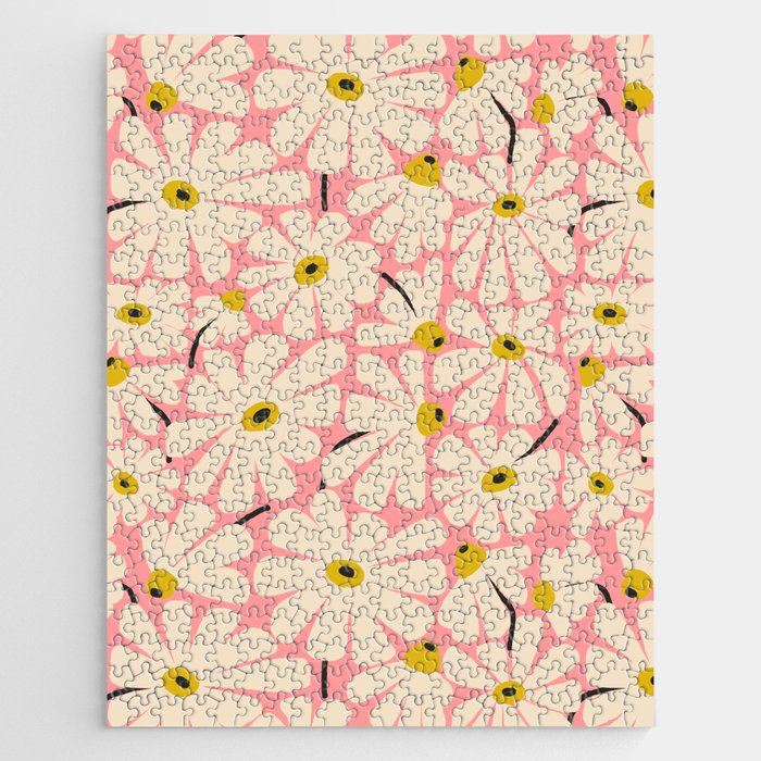 Daisy fresh 2 - pink Jigsaw Puzzle Gallery Image 1