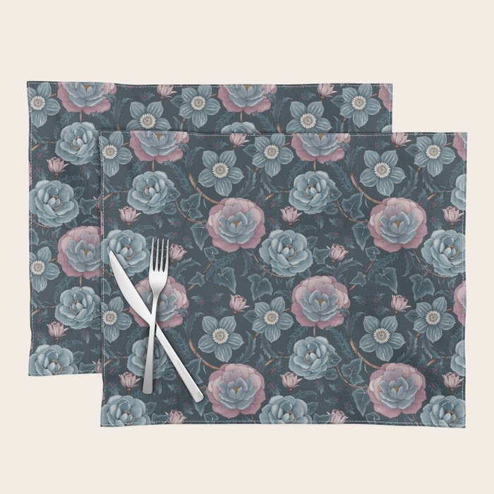 Dark Floral Elegance Placemat Gallery Image 1