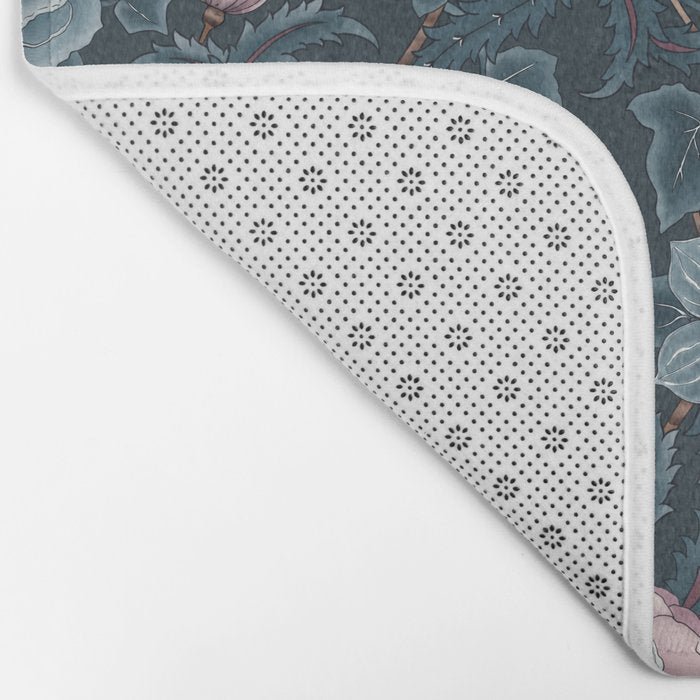 Dark Floral Elegance Bath Mat Gallery Image 2