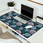 Dark Floral Elegance Desk Mat Gallery Image 2