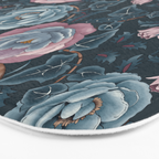 Dark Floral Elegance Bath Mat Gallery Image 3
