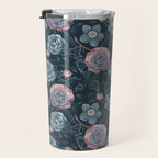 Dark Floral Elegance Travel Mug Gallery Image 3
