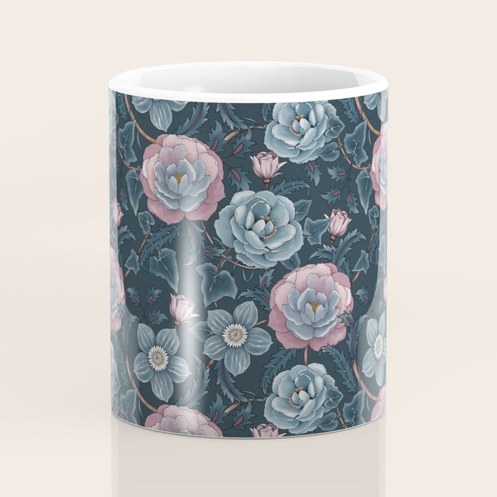 Dark Floral Elegance Coffee Mug Gallery Image 4