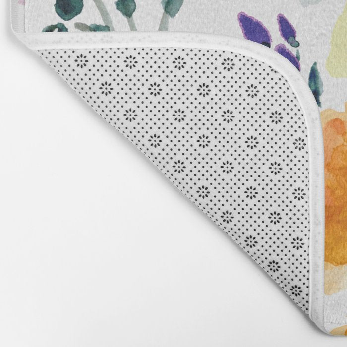 Cali Poppies + wild flowers Bath Mat Gallery Image 2