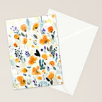 Cali Poppies + wild flowers Stationery Card Gallery Image 2