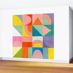 mid mod summer checkers Wall Mural Gallery Image 2