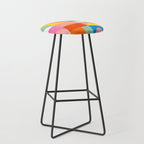 mid mod summer checkers Stool Gallery Image 1