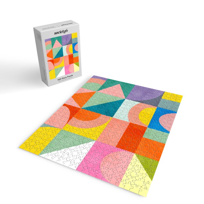 mid mod summer checkers Jigsaw Puzzle Gallery Image 2