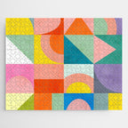 mid mod summer checkers Jigsaw Puzzle Gallery Image 1