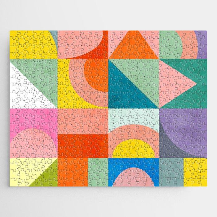 mid mod summer checkers Jigsaw Puzzle Gallery Image 1