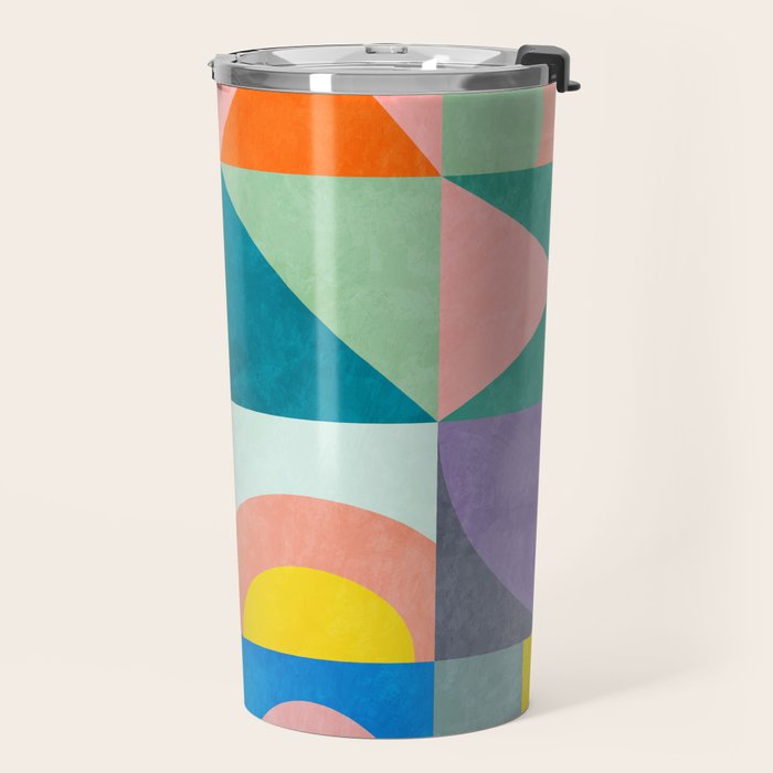 mid mod summer checkers Travel Mug Gallery Image 2