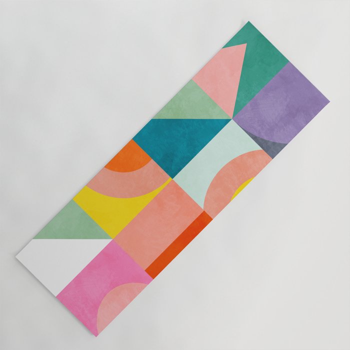 mid mod summer checkers Yoga Mat Gallery Image 1