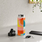mid mod summer checkers Water Bottle Gallery Image 4