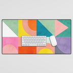 mid mod summer checkers Desk Mat Gallery Image 1
