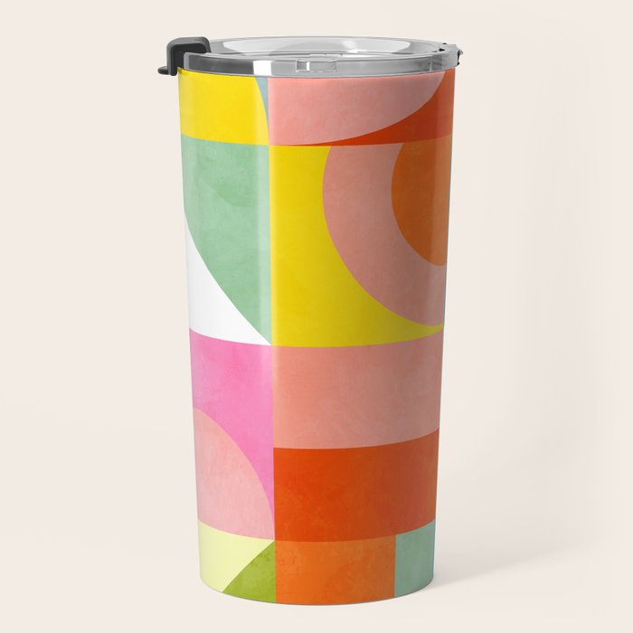 mid mod summer checkers Travel Mug Gallery Image 3