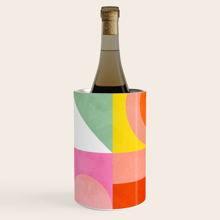 mid mod summer checkers Wine Chiller Gallery Image 2