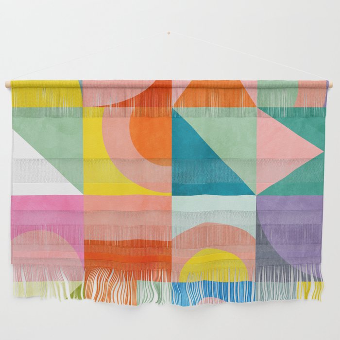 mid mod summer checkers Wall Hanging Gallery Image 1