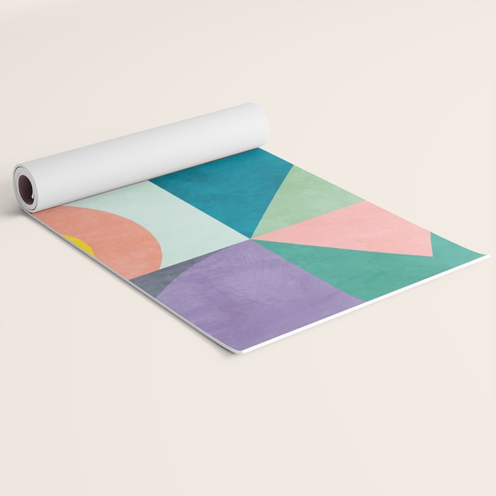 mid mod summer checkers Yoga Mat Gallery Image 2