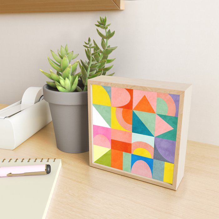 mid mod summer checkers Mini Art Print Gallery Image 2