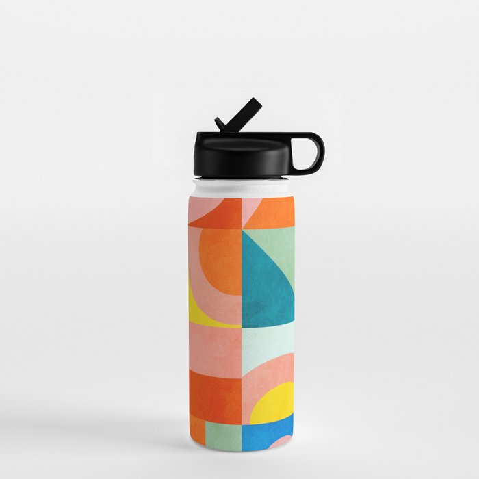 mid mod summer checkers Water Bottle Gallery Image 1