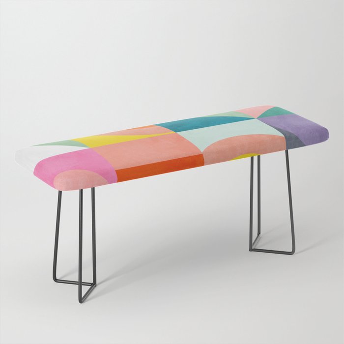 mid mod summer checkers Bench Gallery Image 1