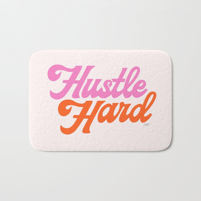 Hustle Hard Bath Mat Gallery Image 1