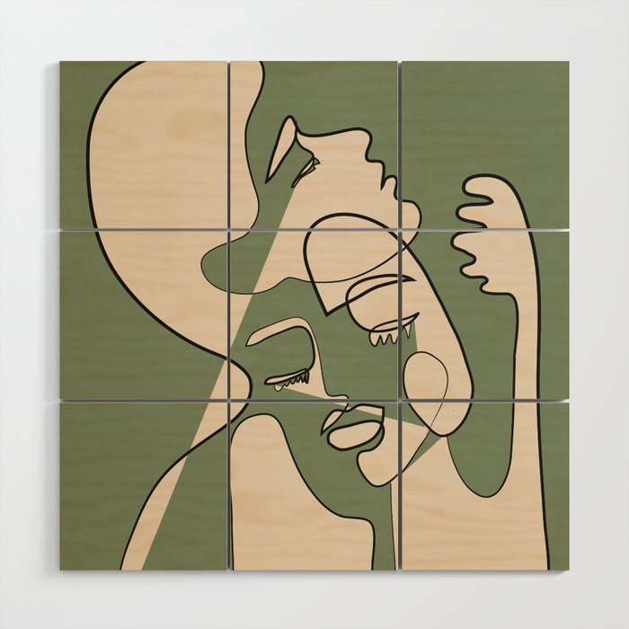 Abstract Faces 7 Wood Wall Art Gallery Image 1