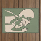 Abstract Faces 7 Outdoor Rug Gallery Image 1