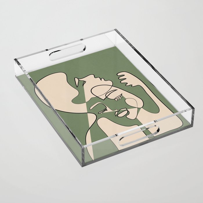 Abstract Faces 7 Acrylic Tray Gallery Image 1
