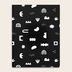 Black and white abstract organic shape pattern Notebook Gallery Image 4