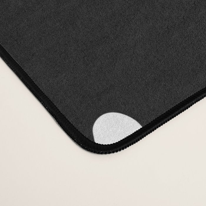 Black and white abstract organic shape pattern Desk Mat Gallery Image 4