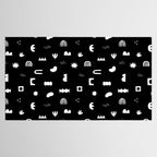 Black and white abstract organic shape pattern Tablecloth Gallery Image 2